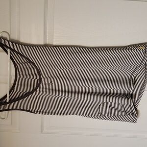 LOLE upf 50 striped tan tank with pocket size XL  new never worn